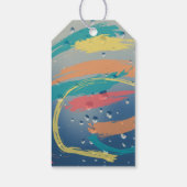 Aquamarin, orange, gelb & koral immer und für imme geschenkanhänger (Rückseite)