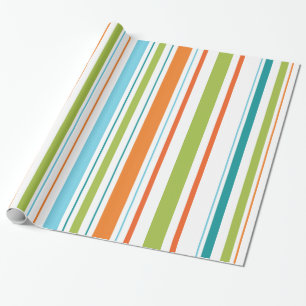 Aquamarin, Orange u. blaues Verpackungs-Papier Geschenkpapier
