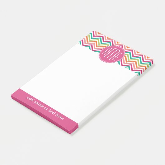 Aquamarin Orangefarbene, rosa, benutzerdefinierte Post-it Klebezettel (angewinkelt)