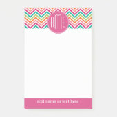 Aquamarin Orangefarbene, rosa, benutzerdefinierte  Post-it Klebezettel (Vorderseite)