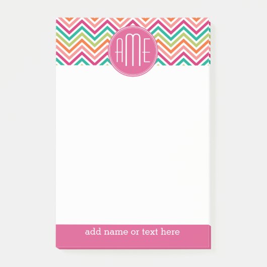 Aquamarin Orangefarbene, rosa, benutzerdefinierte Post-it Klebezettel (Vorderseite)