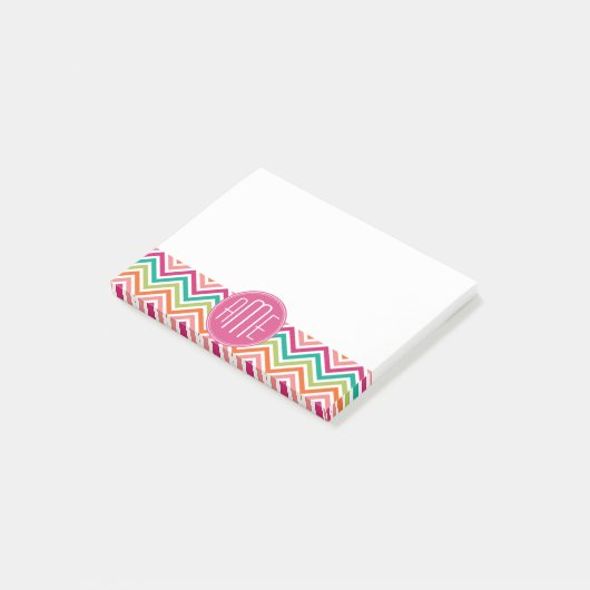 Aquamarin Orangefarbene, rosa, benutzerdefinierte  Post-it Klebezettel (angewinkelt)