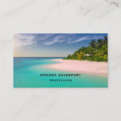 Aquamarin Ozean Tropischer Strand Szenerie Visitenkarte (Vorderseite)