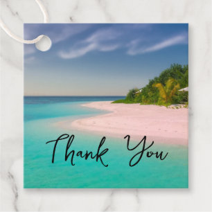 Aquamarin Ozean Tropischer Strand Szenisch Dankesc Geschenkanhänger