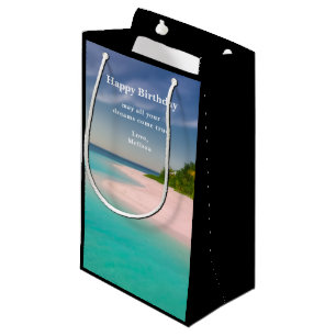 Aquamarin Ozean Tropischer Strand Szenischer Gebur Kleine Geschenktüte
