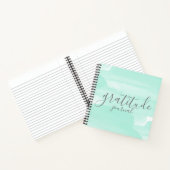 Aquamarin Paint Smudge Dankesblatt Notizblock (Innenseite)