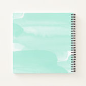 Aquamarin Paint Smudge Dankesblatt Notizblock (Rückseite)