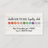 Aquamarin Paste Chalk Couture Visitenkarte (Rückseite)