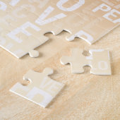 Aquamarin Peach Gold White Peace Liebe Puzzle (Seite)