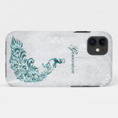 Aquamarin Peacock Personalisiert Case-Mate iPhone  Case-Mate iPhone Hülle (Rückseite (Horizontal))