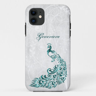Aquamarin Peacock Personalisiert Case-Mate iPhone  Hülle