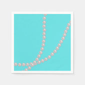 Aquamarin & Perlen Serviette (Vorderseite)