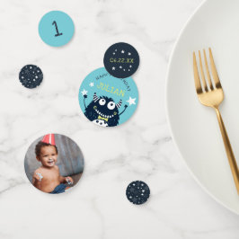 Aquamarin | Personalisierte Kleine Monster Geburts Konfetti