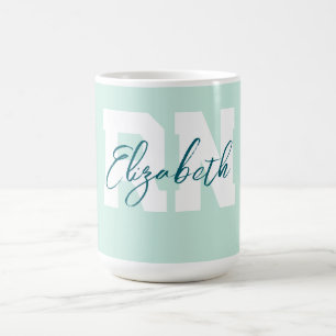 Aquamarin Personalisierte RN Kaffeetasse