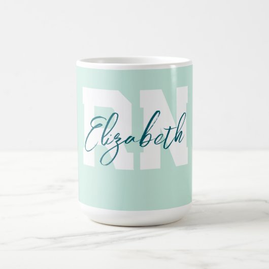 Aquamarin Personalisierte RN Kaffeetasse (Mittel)