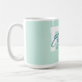 Aquamarin Personalisierte RN Kaffeetasse (Links)