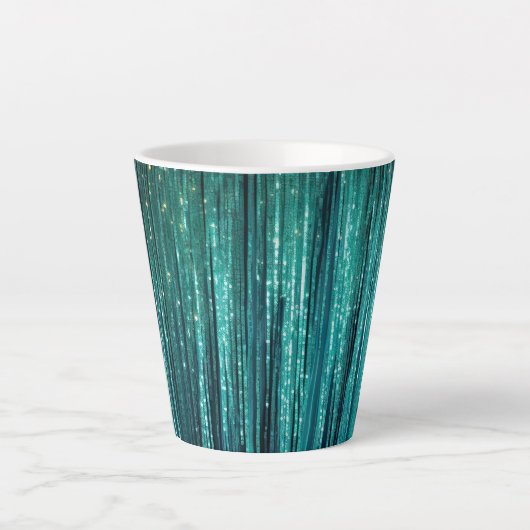 Aquamarin Pine Green Tinsel Weihnachten Milchtasse (Vorderseite)