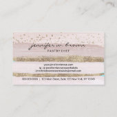 Aquamarin Pink Cake Blumengebäck Konditorwaren Pat Visitenkarte (Rückseite)