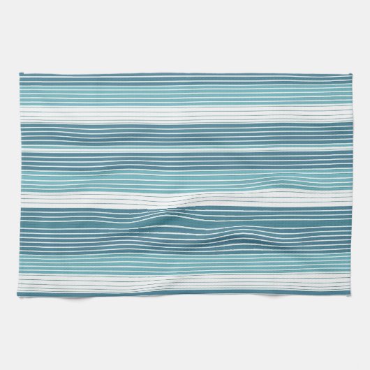 Aquamarin Pinstripe Christmas Pattern#28 ID1009 Geschirrtuch (Horizontal)
