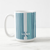 Aquamarin Pinstripe Christmas Pattern#28 ID1009 Kaffeetasse (Links)