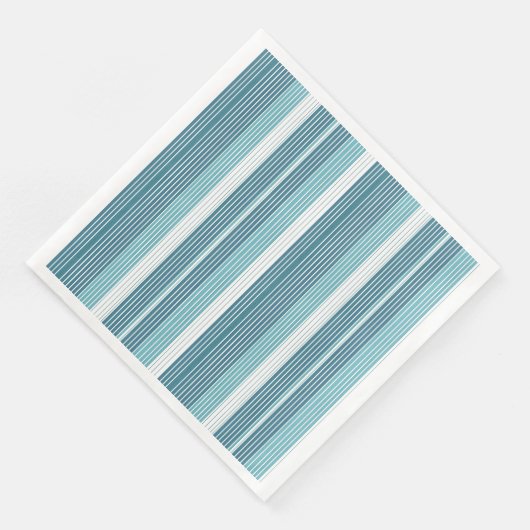 Aquamarin Pinstripe Christmas Pattern#28 ID1009 Serviette (Ecke)