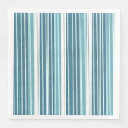 Aquamarin Pinstripe Christmas Pattern#28 ID1009 Serviette (Vorderseite)