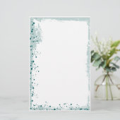 aquamarin platsch briefpapier (Stehend Vorderseite)