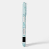 Aquamarin polierter Marmorstein mit Namen Case-Mate iPhone Hülle (Rückseite / Rechts)