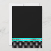 Aquamarin Polka Dot 2014 Abschluss Einladung (Rückseite)
