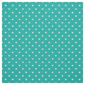 Aquamarin Polka Dot Hearts Stoff (Muster)