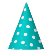 Aquamarin Polka Dot Partyhütchen (Links)