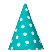 Aquamarin Polka Dot Partyhütchen (Rechts)