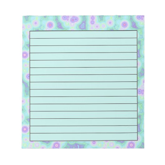 Aquamarin psychedelisch notizblock (Vorderseite)