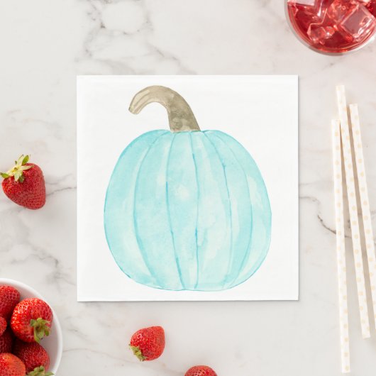 Aquamarin Pumpkin Paper Napkins Serviette (Beispiel)