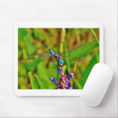 Aquamarin Rainbow Dragonfly Mousepad (Mit Mouse)