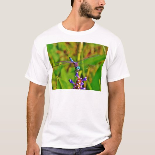 Aquamarin Rainbow Dragonfly T-Shirt (Vorderseite)