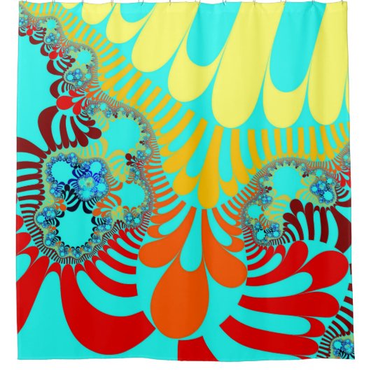 Aquamarin Rainbow Mod Duschvorhang (Vorderseite)