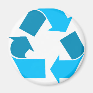 aquamarin recyceln Sie Magnet