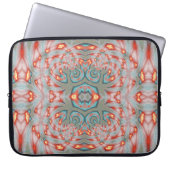Aquamarin Red Fire Mandala Laptopschutzhülle (Vorderseite)