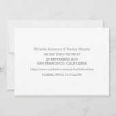 Aquamarin Red Geometric Triad Save the Date einlad (Rückseite)