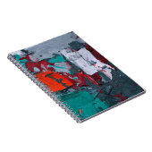 Aquamarin Red Gray Urban Texture Abstrakt Notebook Notizblock (Rechte Seite)