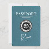 Aquamarin Reno Passport Save the Date (Vorderseite)