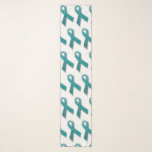 Aquamarin Ribbon Chiffon Scarf Schal<br><div class="desc">aquamarine Bänder repräsentieren das Bewusstsein für Eierstockkrebs und das Bewusstsein für Lebensmittelallergie</div>