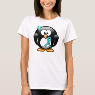 Aquamarin Ribbon Penguin T-Shirt