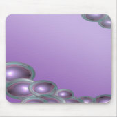 Aquamarin Ringed Lila Bubble Abstrakt Mousepad (Vorne)