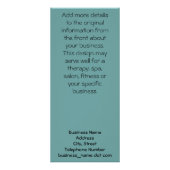 Aquamarin Ringed Lila Bubble Abstrakt Werbekarte (Hinten)