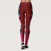 "Aquamarin & rosa 3D Abstrakte WeihnachtsLeggings" Leggings (Rückseite)