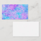 Aquamarin rosa Abstrakt Visitenkarte (Vorne/Hinten)