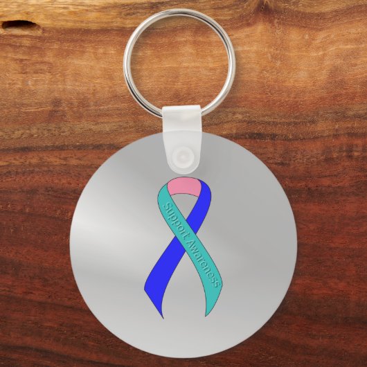 Aquamarin/rosa/blaue Multifunktionsleisten-Unterst Schlüsselanhänger (Vorderseite)