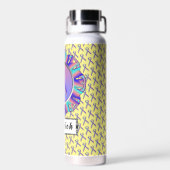 Aquamarin-rosa-blaue Standardband von Kenneth Yonc Trinkflasche (Rückseite)